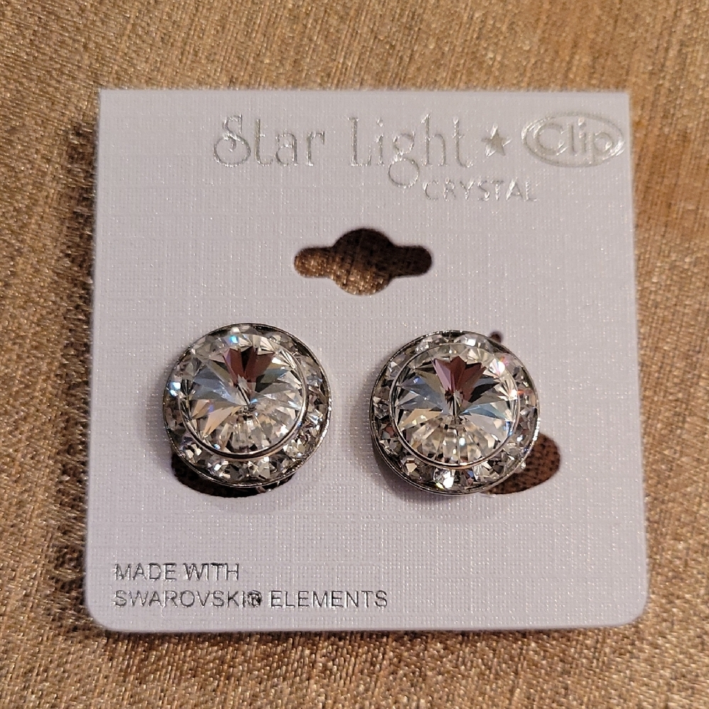 Silver Earrings with Swarovski Elements